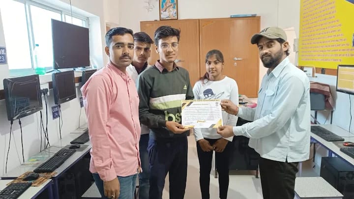 Students certificate distribution by Ganesh Pandey Ji